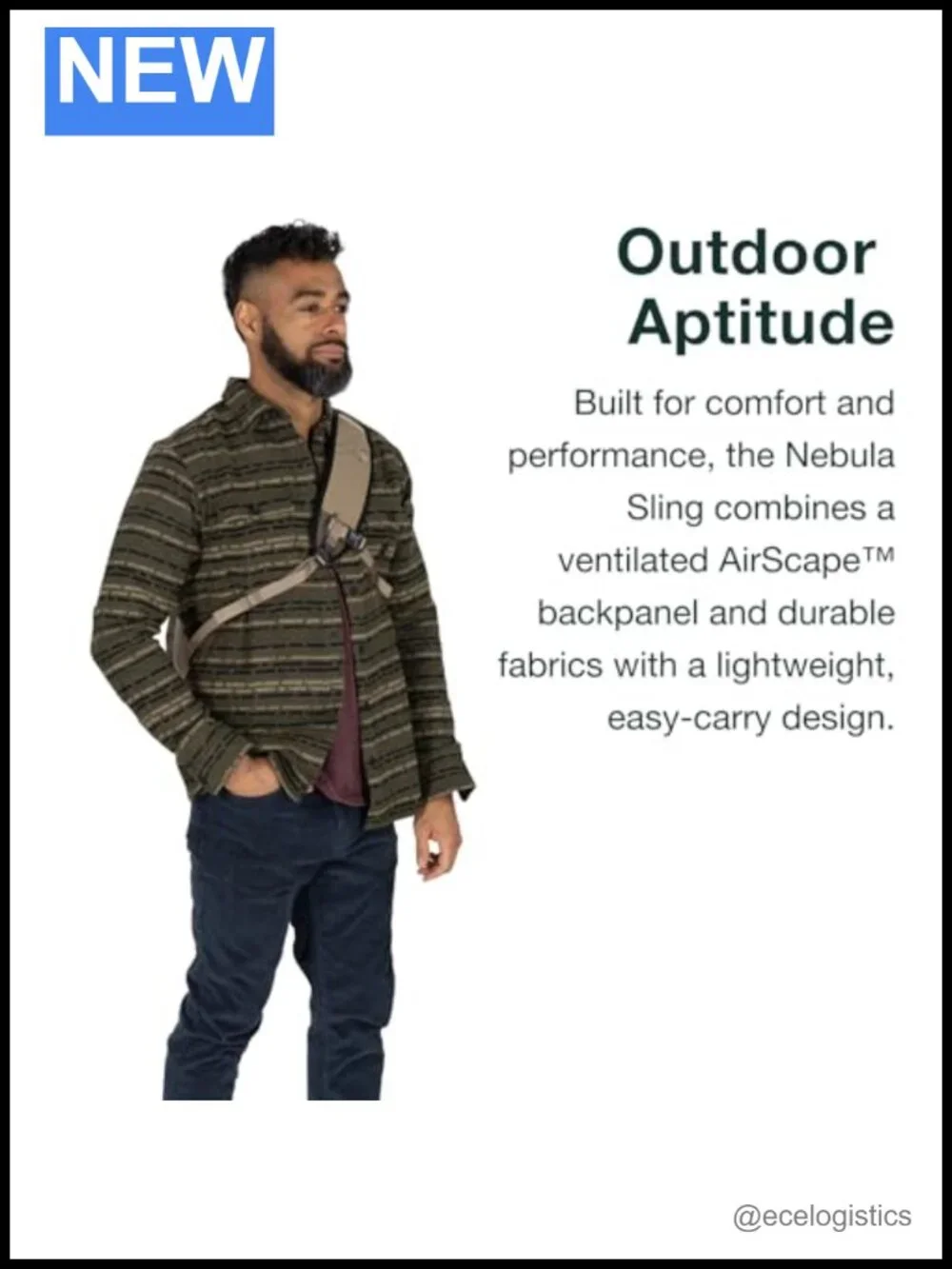 Osprey Nebula Sling Shoulder Bag - Laptop Sleeve, Water Bottle